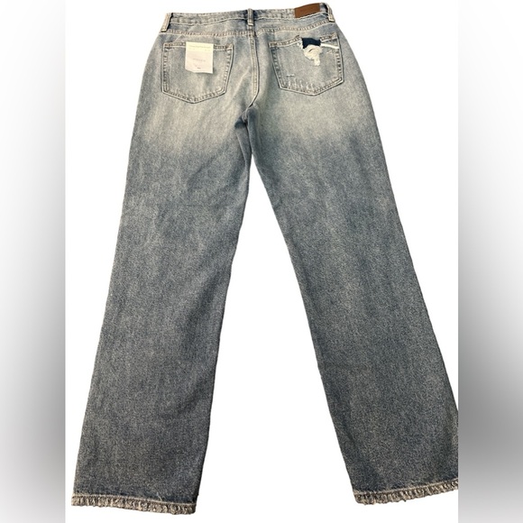 Hidden Jeans Med Wash Distressed Tracey High Rise Straight Crop Jeans Size 29 - Picture 8 of 9